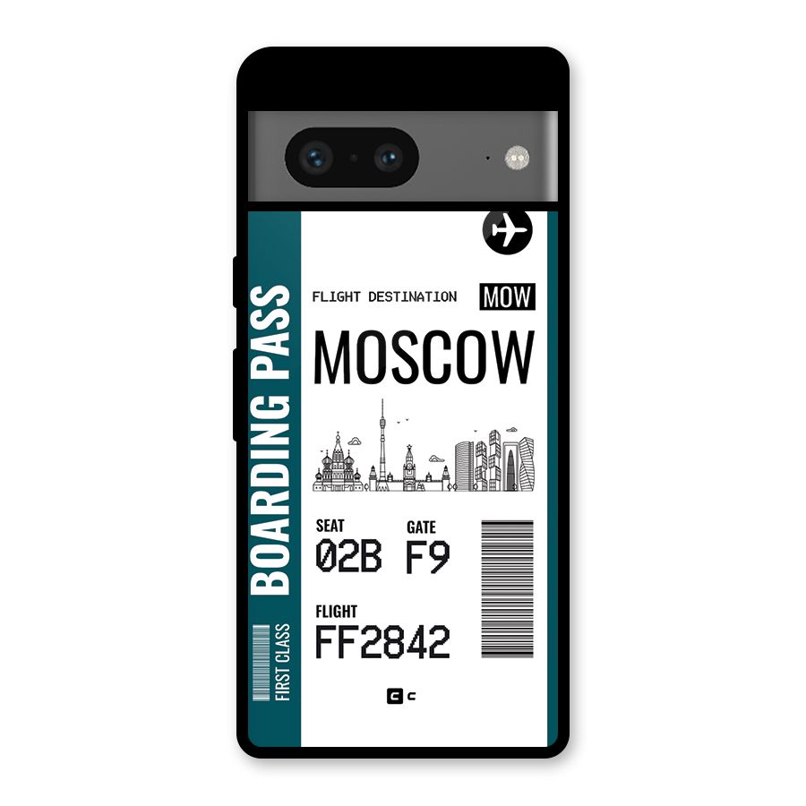 Moscow Boarding Pass Glass Back Case for Google Pixel 7