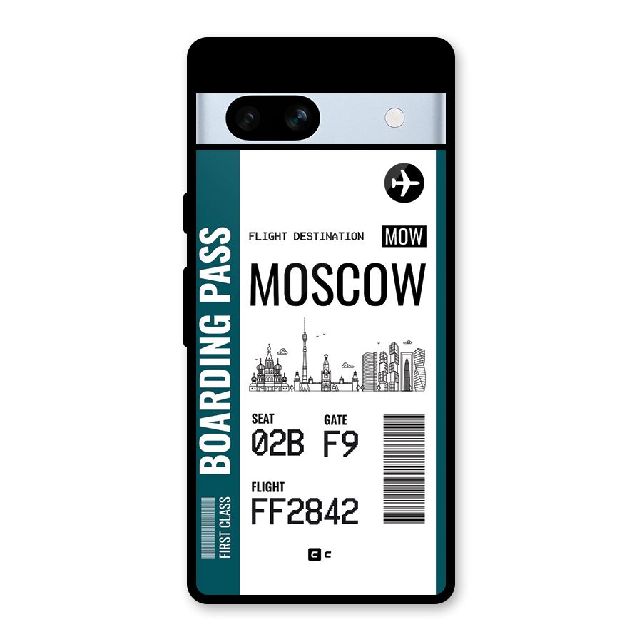 Moscow Boarding Pass Glass Back Case for Google Pixel 7a