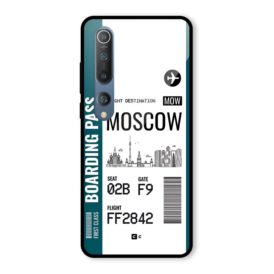 Moscow Boarding Pass Glass Back Case for Mi 10