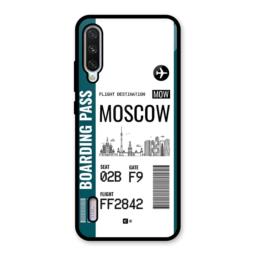 Moscow Boarding Pass Glass Back Case for Mi A3