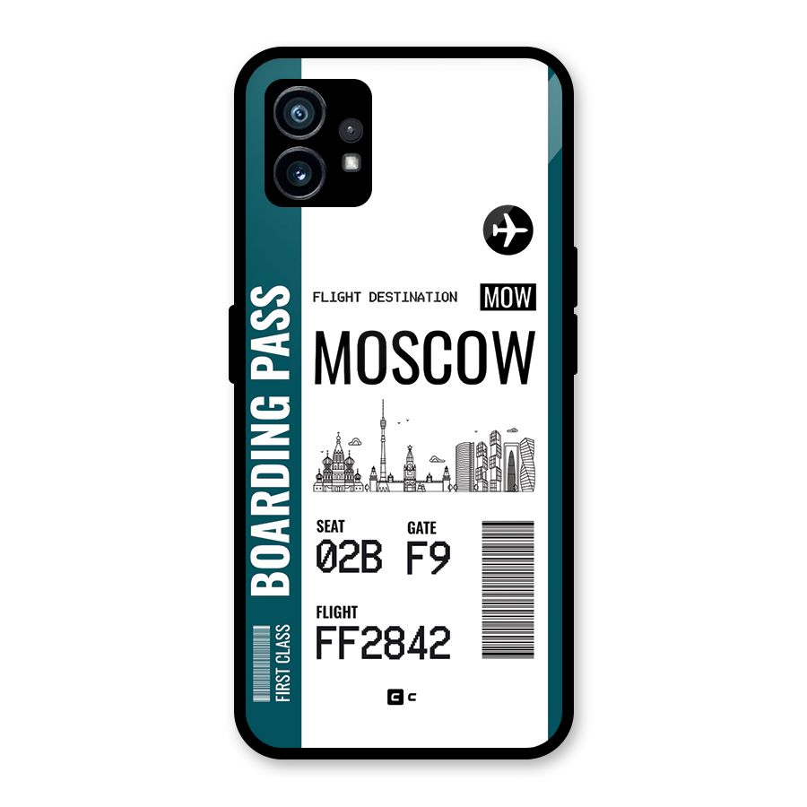 Moscow Boarding Pass Glass Back Case for Nothing Phone 1