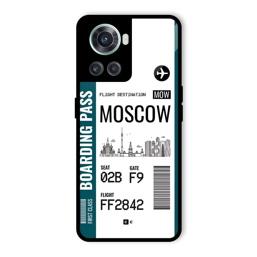 Moscow Boarding Pass Glass Back Case for OnePlus 10R