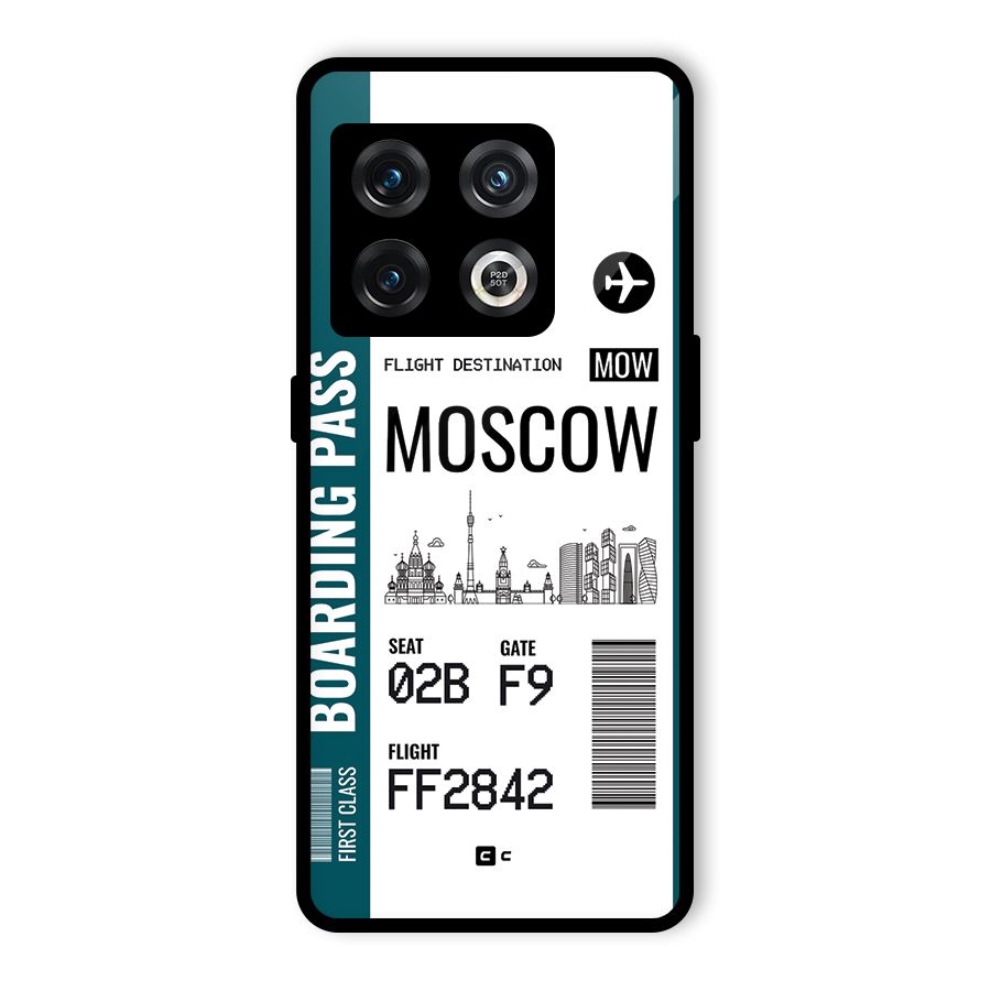 Moscow Boarding Pass Glass Back Case for OnePlus 10 Pro 5G