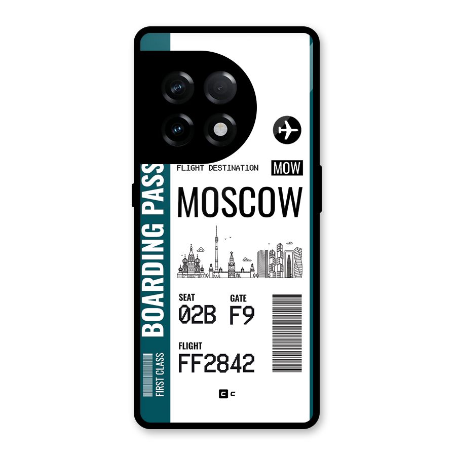 Moscow Boarding Pass Glass Back Case for OnePlus 11R