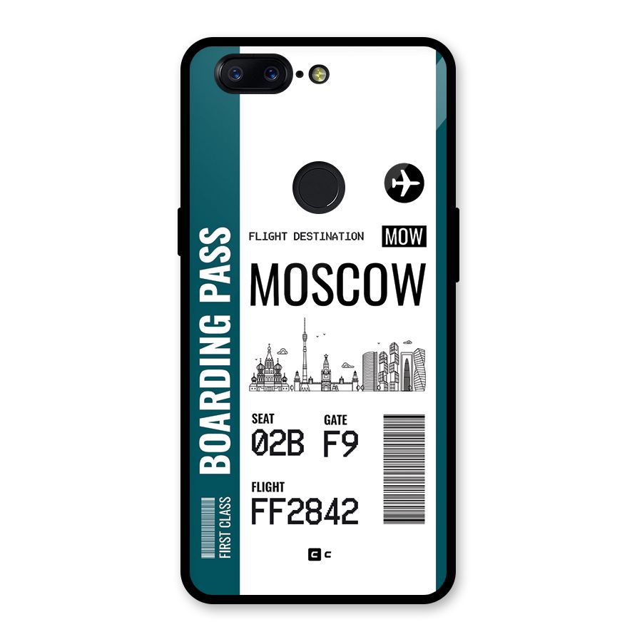 Moscow Boarding Pass Glass Back Case for OnePlus 5T