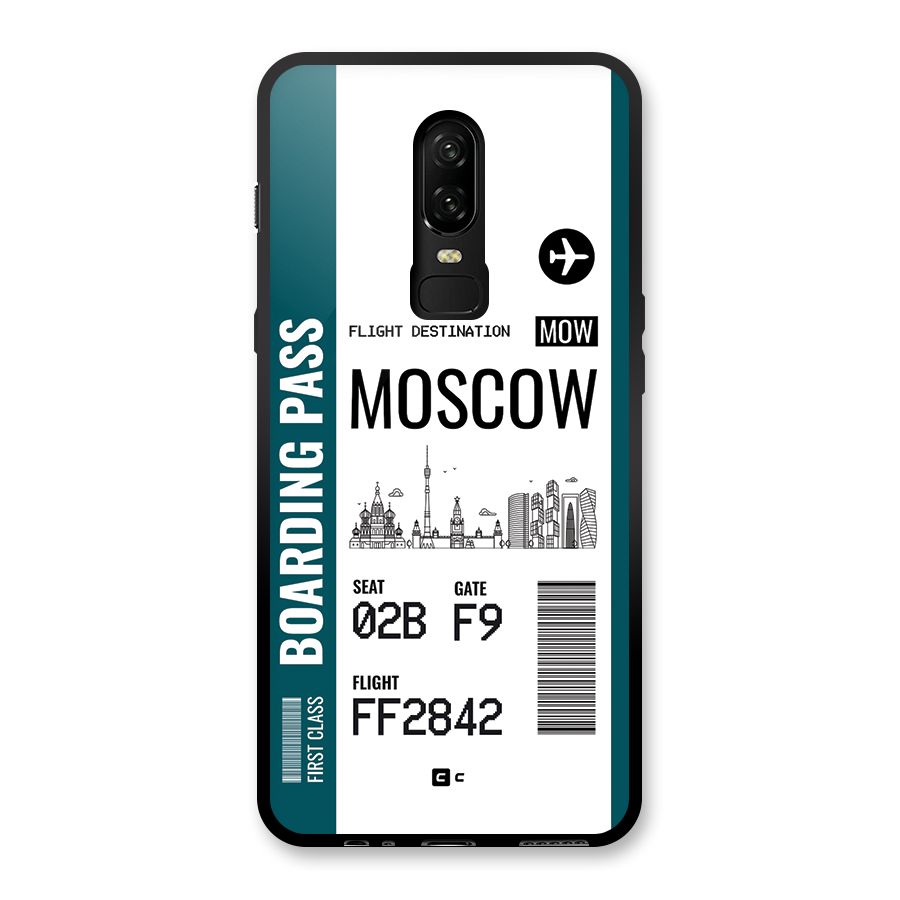 Moscow Boarding Pass Glass Back Case for OnePlus 6