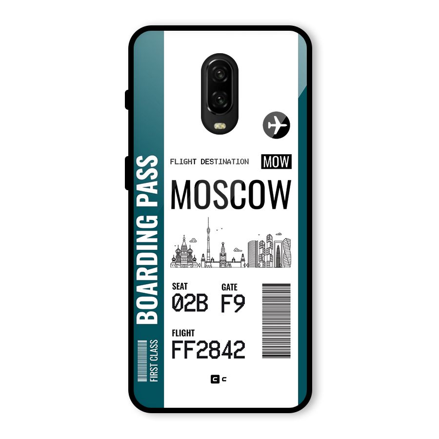 Moscow Boarding Pass Glass Back Case for OnePlus 6T