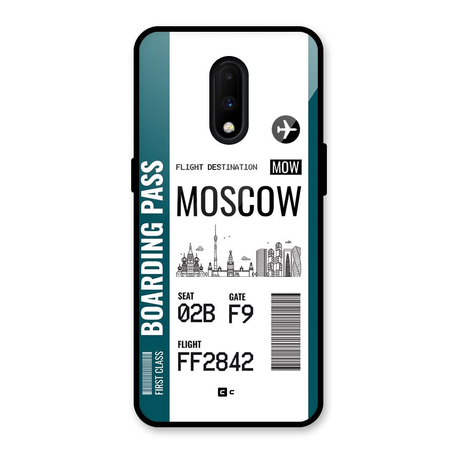 Moscow Boarding Pass Glass Back Case for OnePlus 7