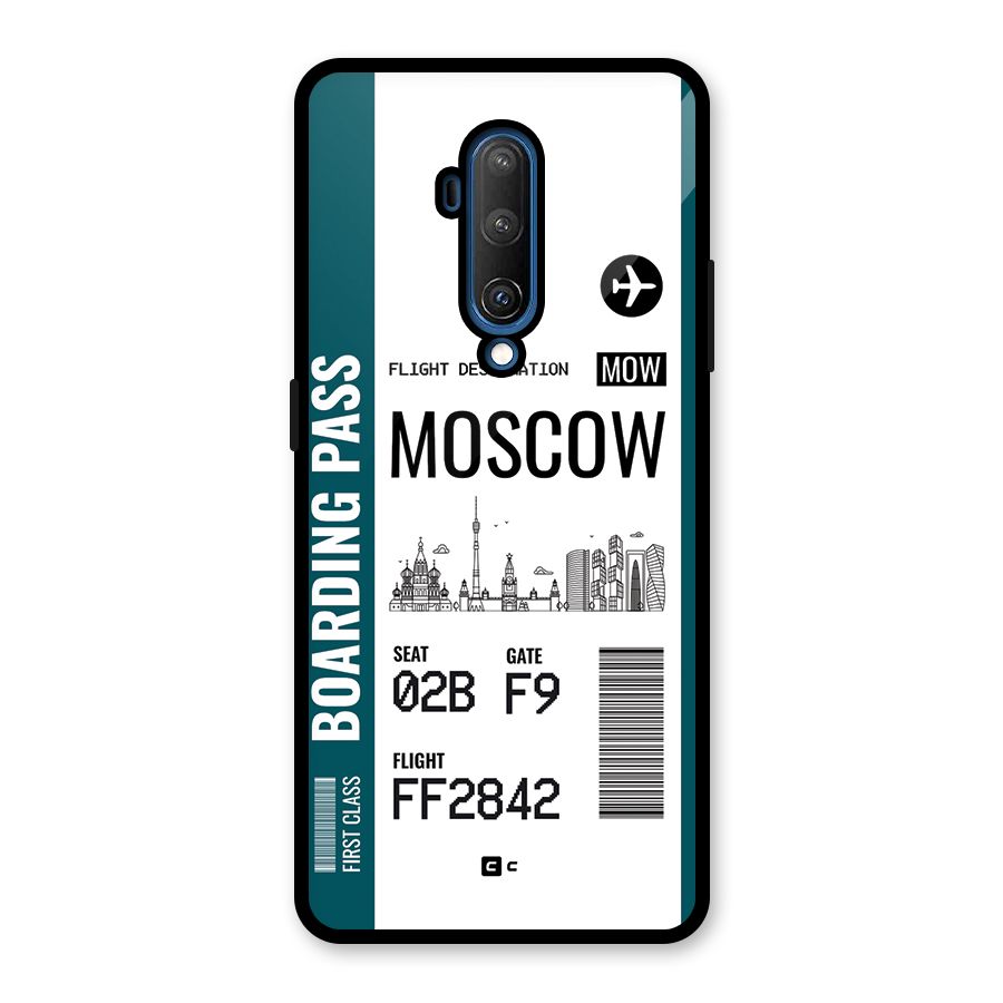 Moscow Boarding Pass Glass Back Case for OnePlus 7T Pro