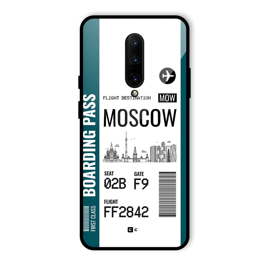 Moscow Boarding Pass Glass Back Case for OnePlus 7 Pro
