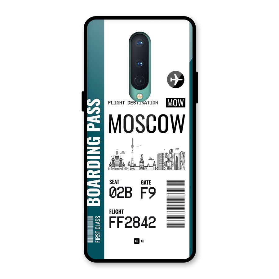 Moscow Boarding Pass Glass Back Case for OnePlus 8