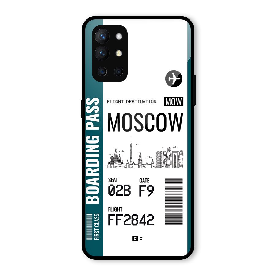 Moscow Boarding Pass Glass Back Case for OnePlus 9R