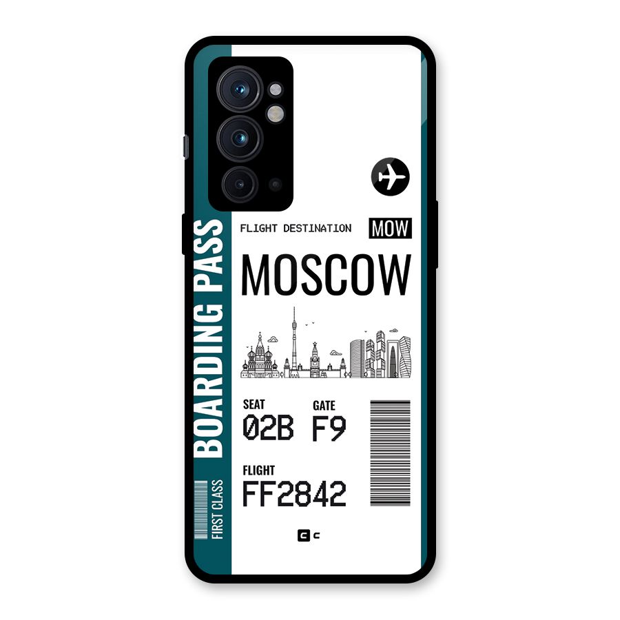 Moscow Boarding Pass Glass Back Case for OnePlus 9RT 5G