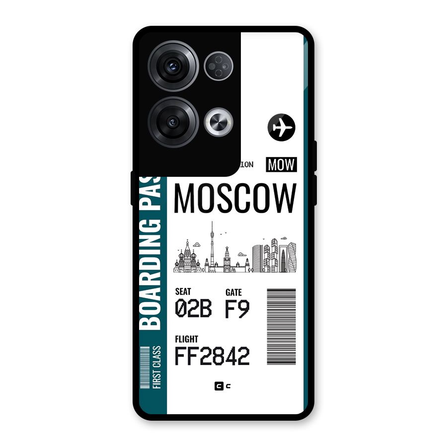 Moscow Boarding Pass Glass Back Case for Oppo Reno8 Pro 5G