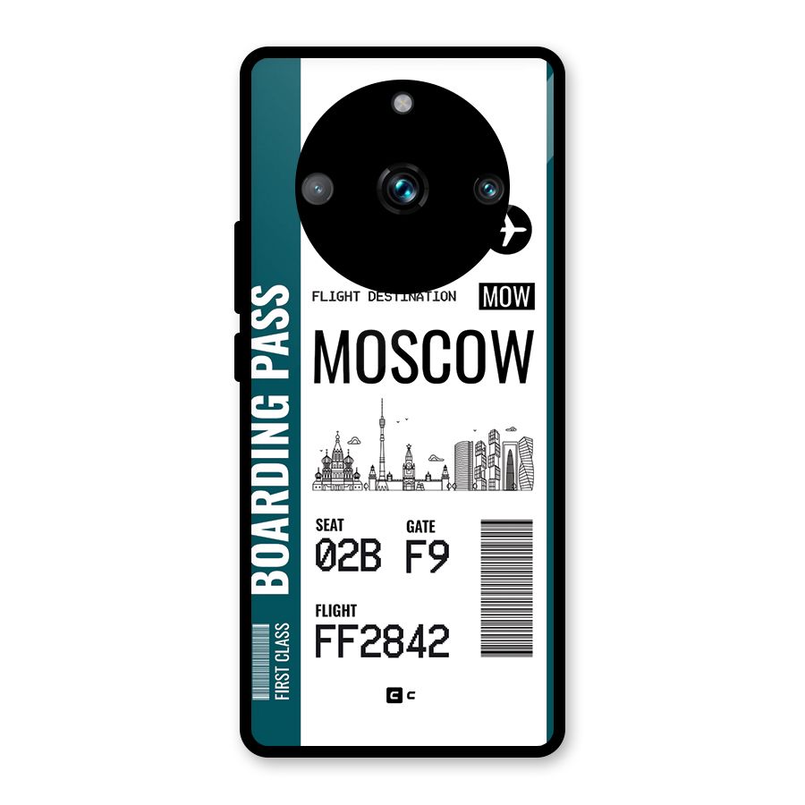 Moscow Boarding Pass Glass Back Case for Realme 11 Pro Plus