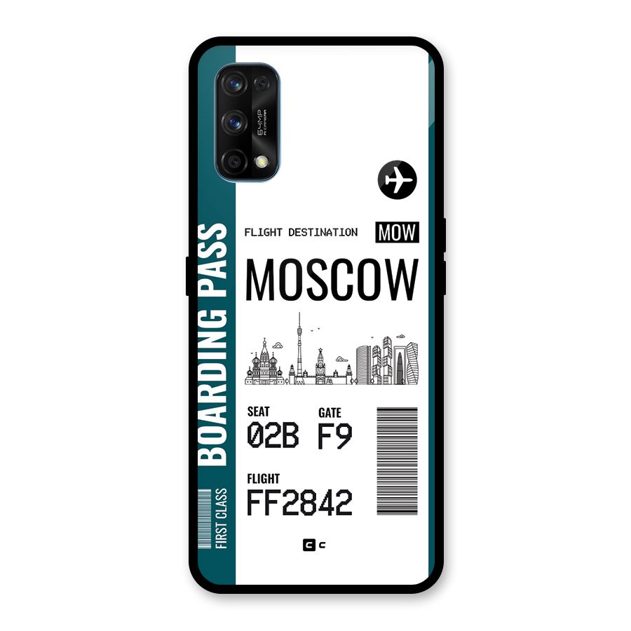 Moscow Boarding Pass Glass Back Case for Realme 7 Pro