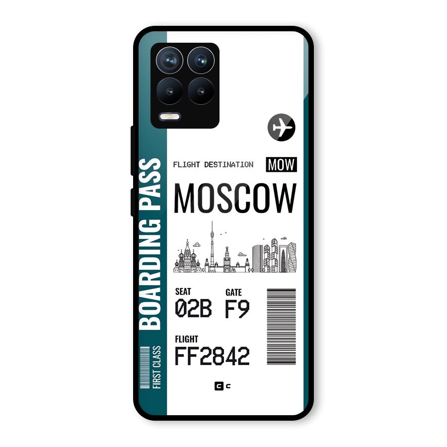 Moscow Boarding Pass Glass Back Case for Realme 8 Pro