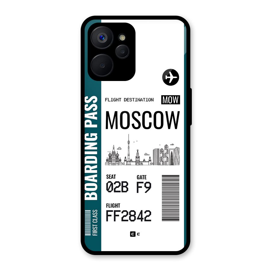 Moscow Boarding Pass Glass Back Case for Realme 9i 5G