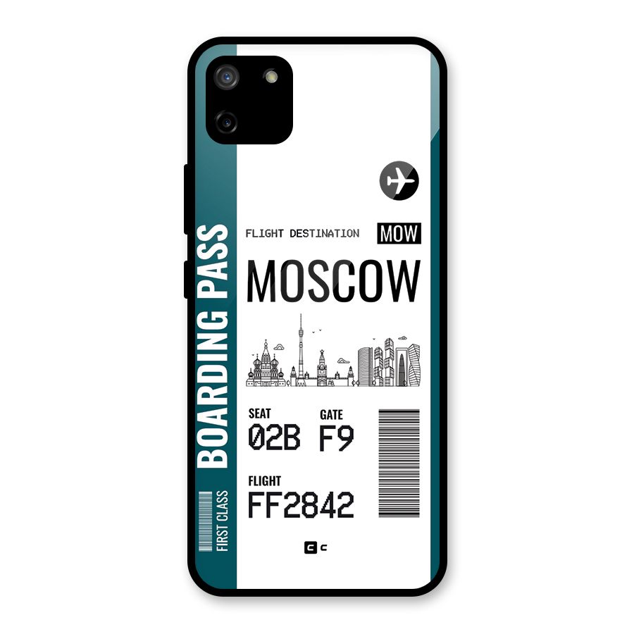 Moscow Boarding Pass Glass Back Case for Realme C11