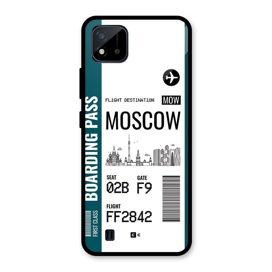 Moscow Boarding Pass Glass Back Case for Realme C11 2021