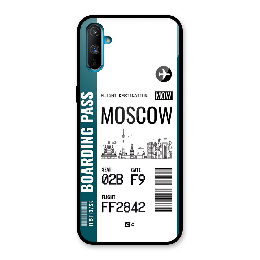 Moscow Boarding Pass Glass Back Case for Realme C3