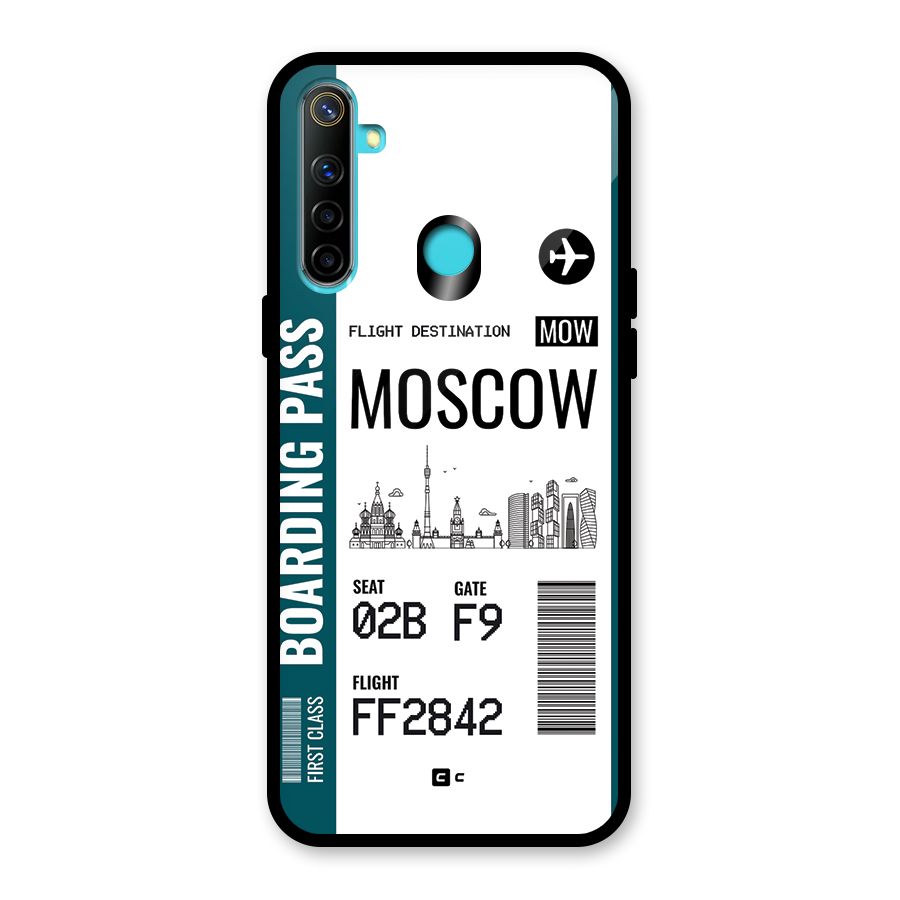 Moscow Boarding Pass Glass Back Case for Realme Narzo 10
