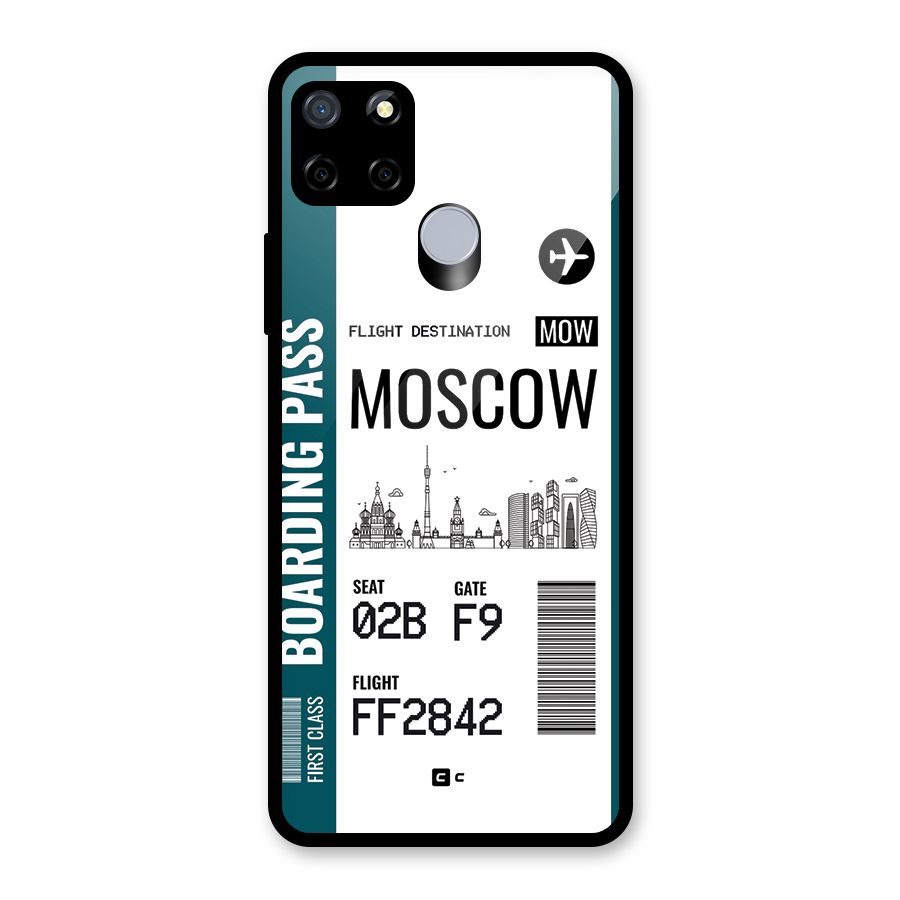 Moscow Boarding Pass Glass Back Case for Realme Narzo 20