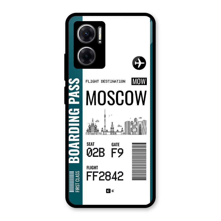 Moscow Boarding Pass Glass Back Case for Redmi 11 Prime 5G