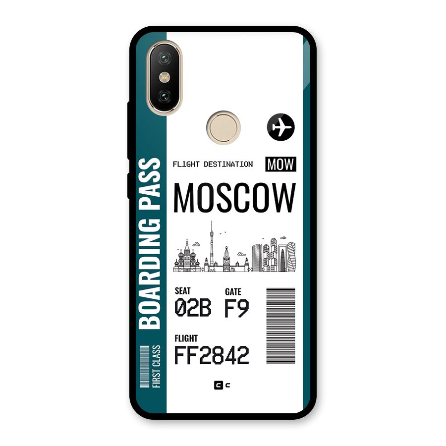 Moscow Boarding Pass Glass Back Case for Redmi A1