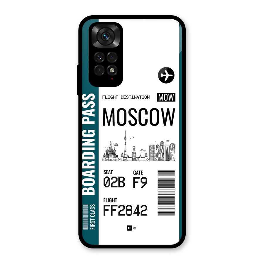 Moscow Boarding Pass Glass Back Case for Redmi Note 11