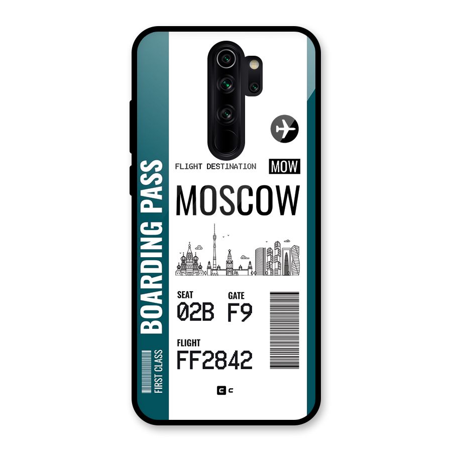 Moscow Boarding Pass Glass Back Case for Redmi Note 8 Pro