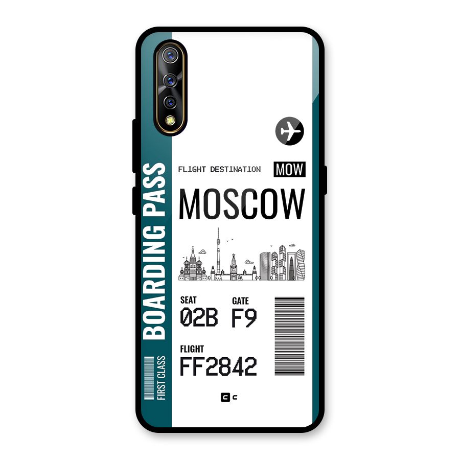 Moscow Boarding Pass Glass Back Case for Vivo S1