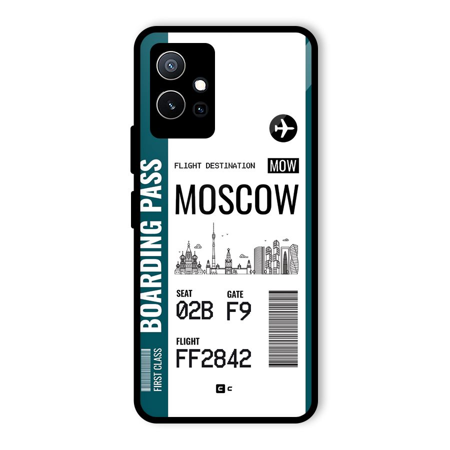 Moscow Boarding Pass Glass Back Case for Vivo T1 5G