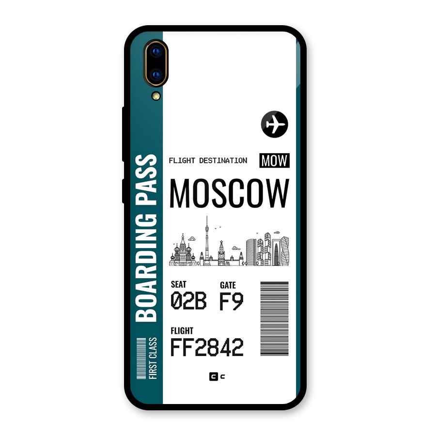 Moscow Boarding Pass Glass Back Case for Vivo V11 Pro