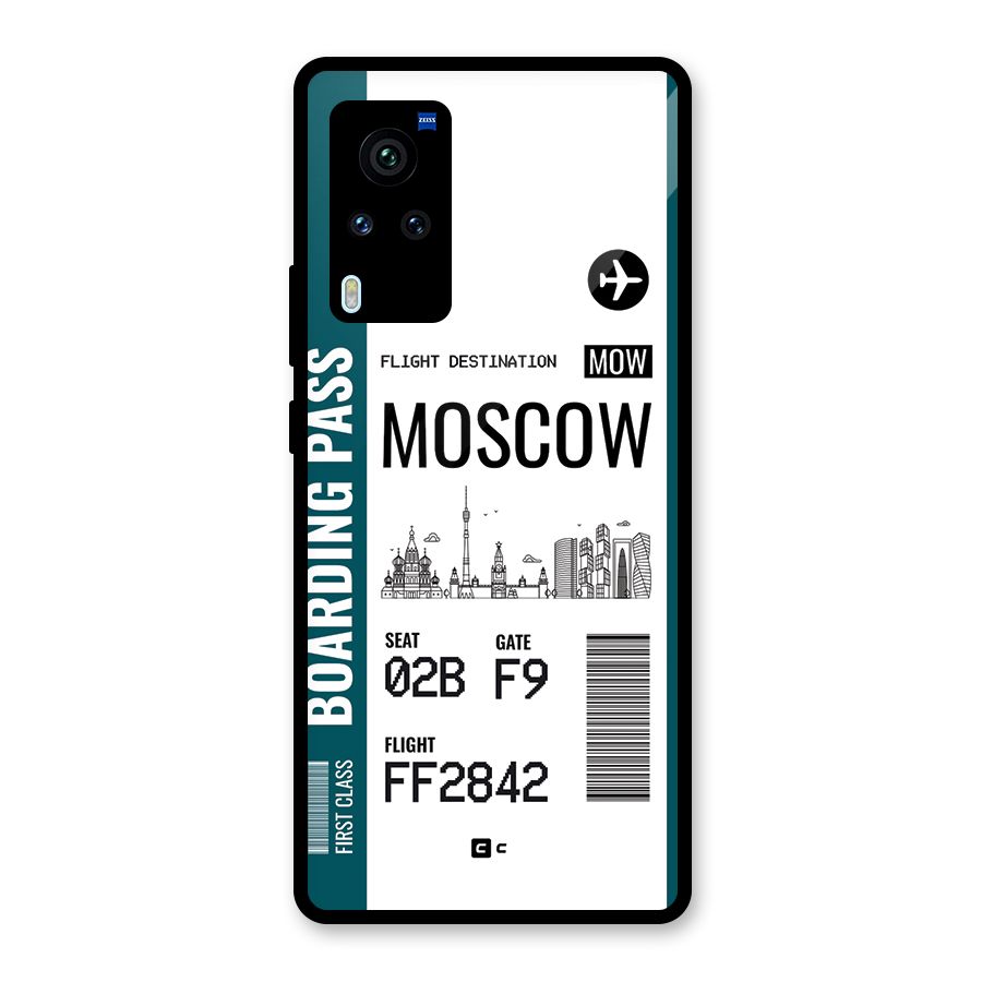 Moscow Boarding Pass Glass Back Case for Vivo X60 Pro