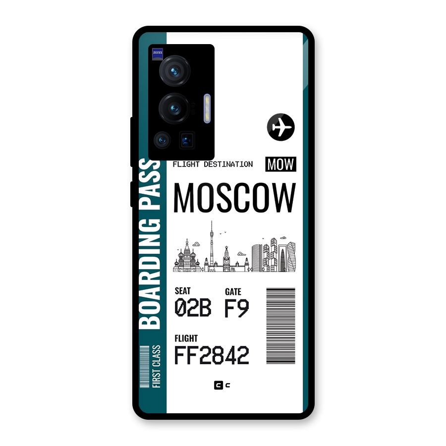 Moscow Boarding Pass Glass Back Case for Vivo X70 Pro