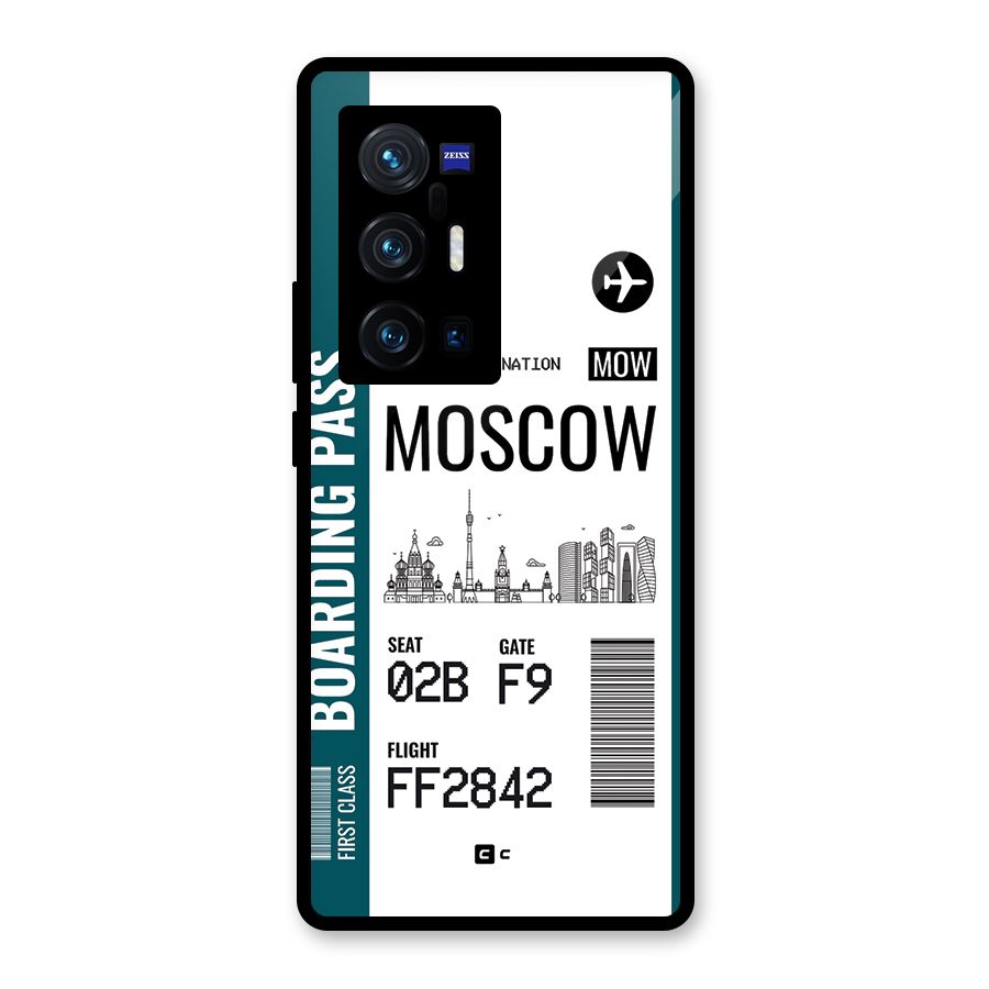 Moscow Boarding Pass Glass Back Case for Vivo X70 Pro Plus
