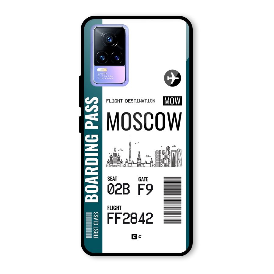 Moscow Boarding Pass Glass Back Case for Vivo Y73