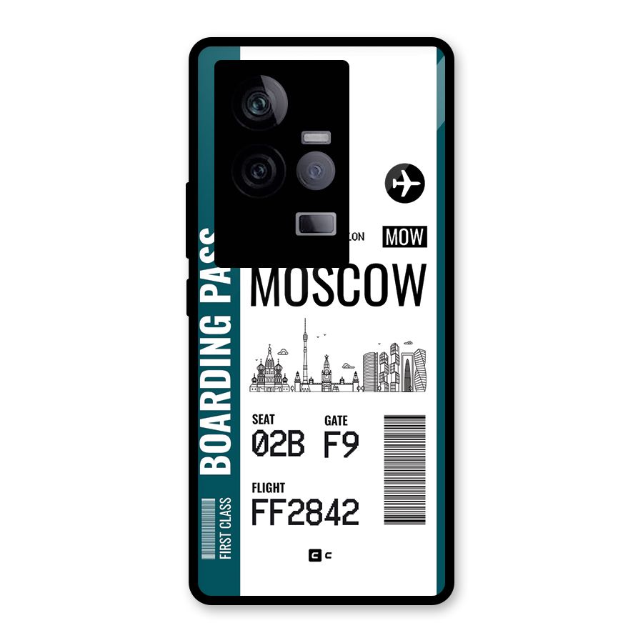 Moscow Boarding Pass Glass Back Case for Vivo iQOO 11 5G