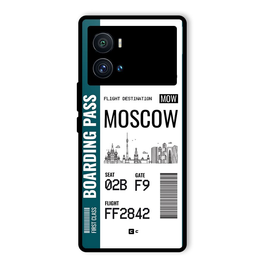 Moscow Boarding Pass Glass Back Case for Vivo iQOO 9 Pro