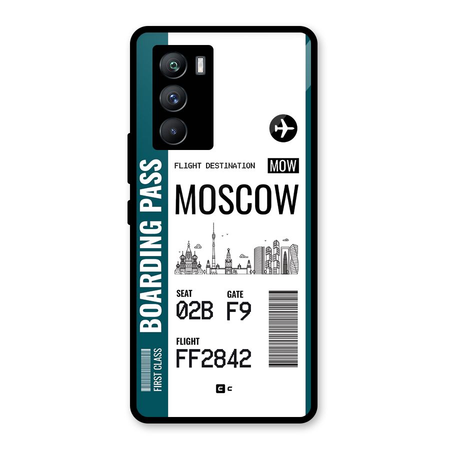 Moscow Boarding Pass Glass Back Case for Vivo iQOO 9 SE