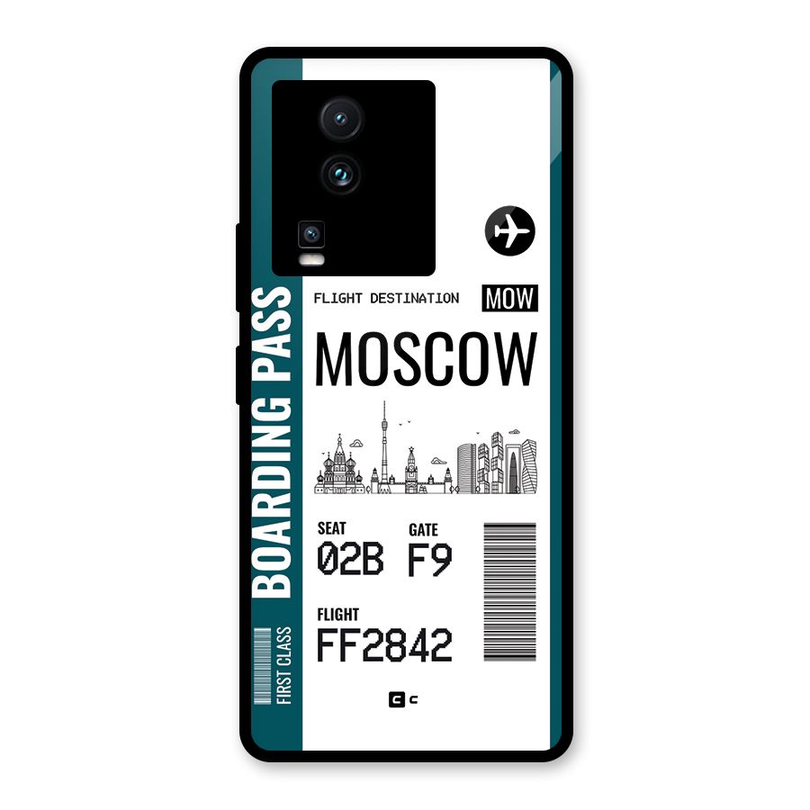 Moscow Boarding Pass Glass Back Case for Vivo iQOO Neo 7