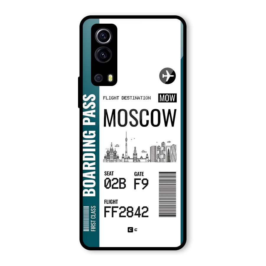 Moscow Boarding Pass Glass Back Case for Vivo iQOO Z3