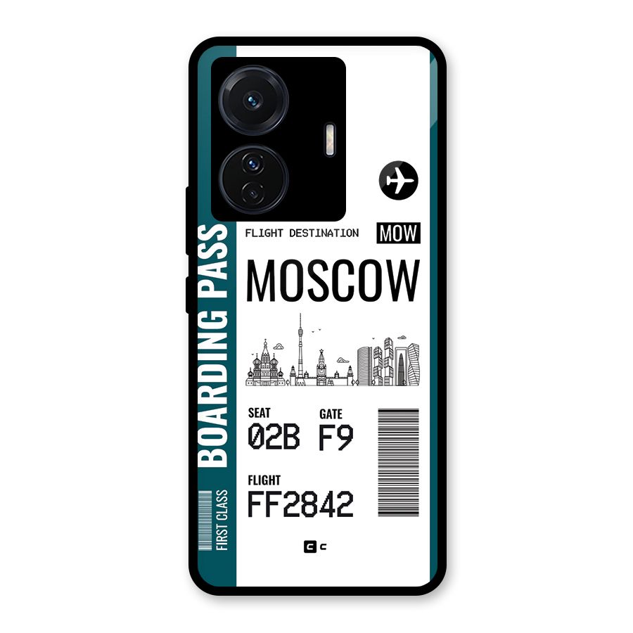Moscow Boarding Pass Glass Back Case for Vivo iQOO Z6 Pro