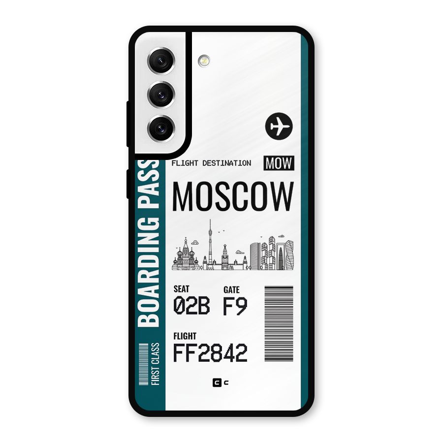 Moscow Boarding Pass Metal Back Case for Galaxy S21 FE 5G