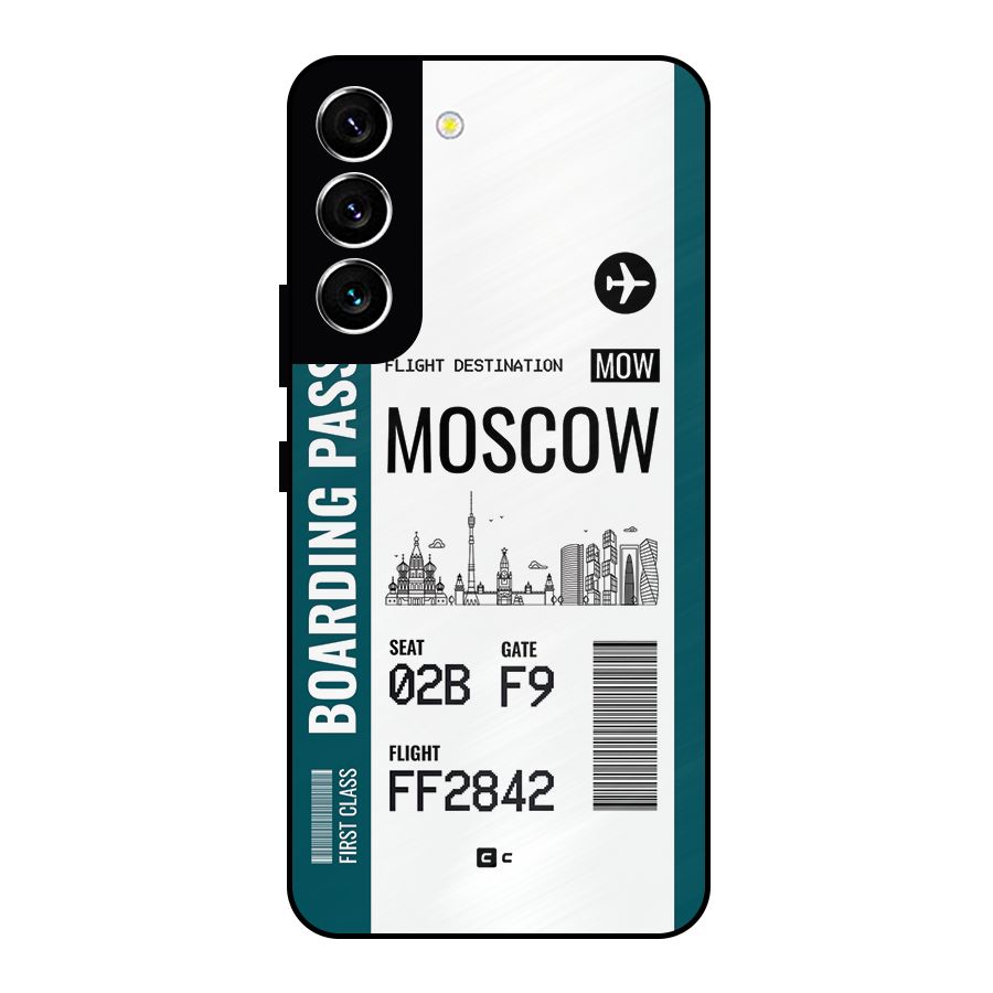 Moscow Boarding Pass Metal Back Case for Galaxy S22 5G