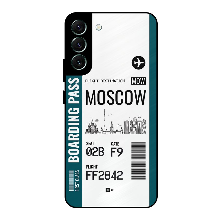 Moscow Boarding Pass Metal Back Case for Galaxy S22 Plus 5G