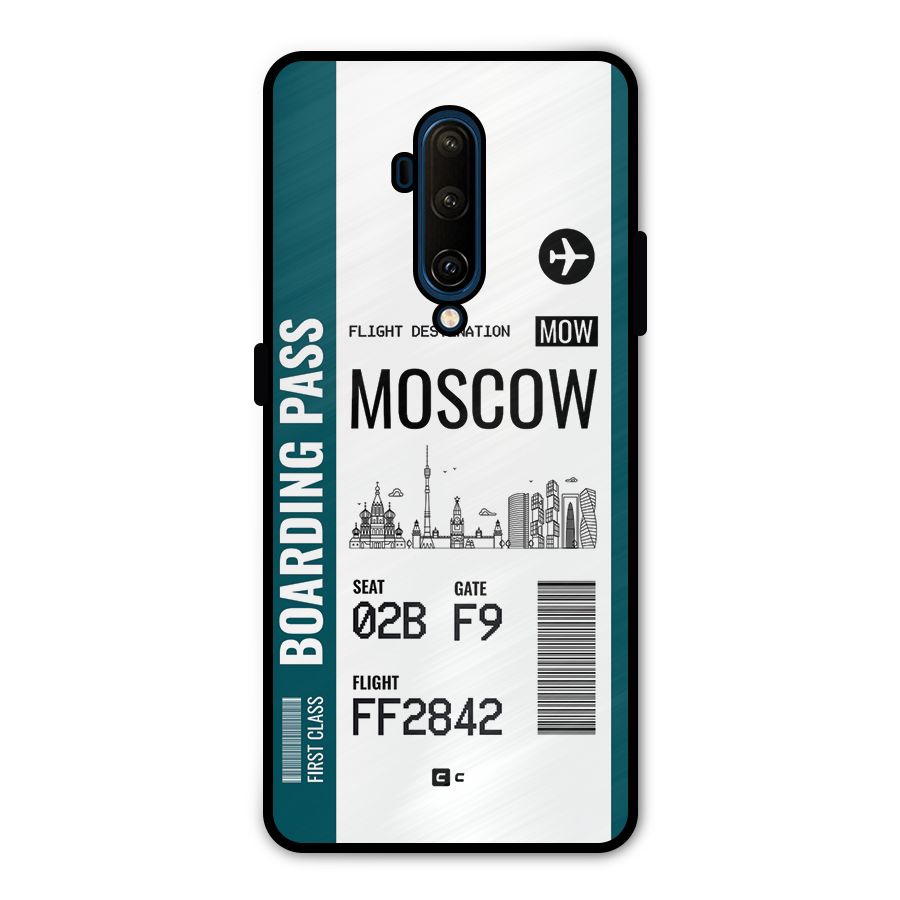 Moscow Boarding Pass Metal Back Case for OnePlus 7T Pro