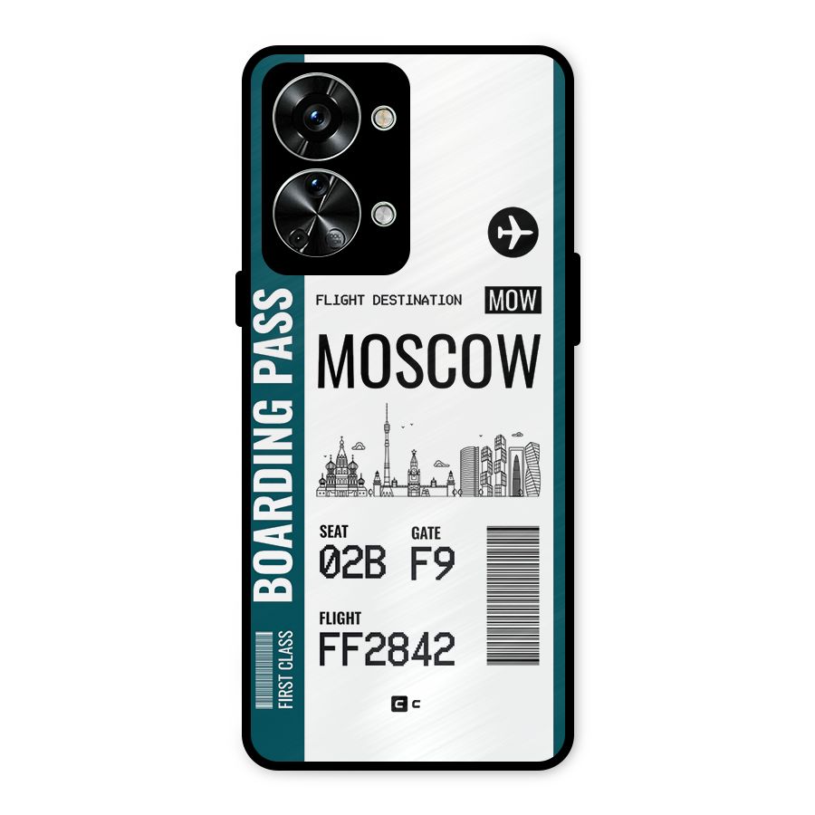 Moscow Boarding Pass Metal Back Case for OnePlus Nord 2T