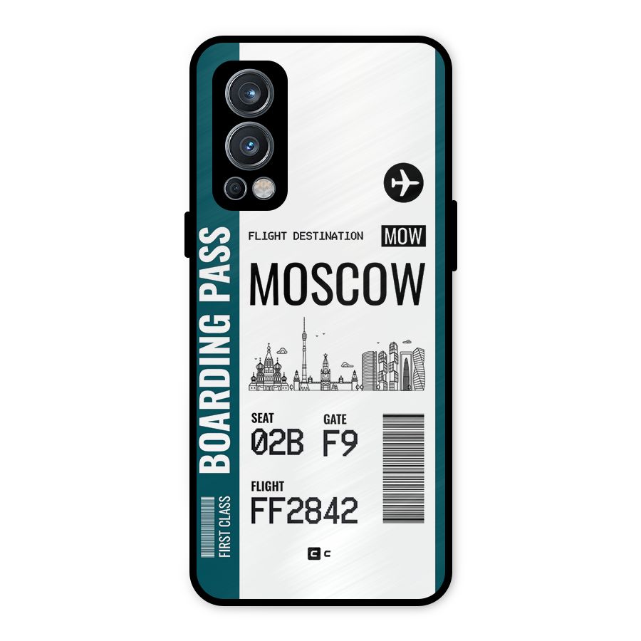 Moscow Boarding Pass Metal Back Case for OnePlus Nord 2 5G